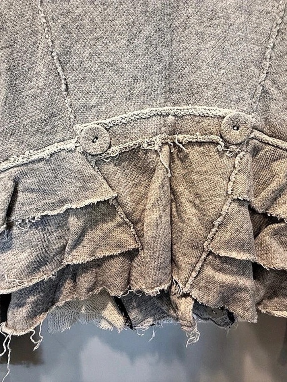Sundance Joy Gray Ruffle Jacket, Size Small - Picture 6 of 10